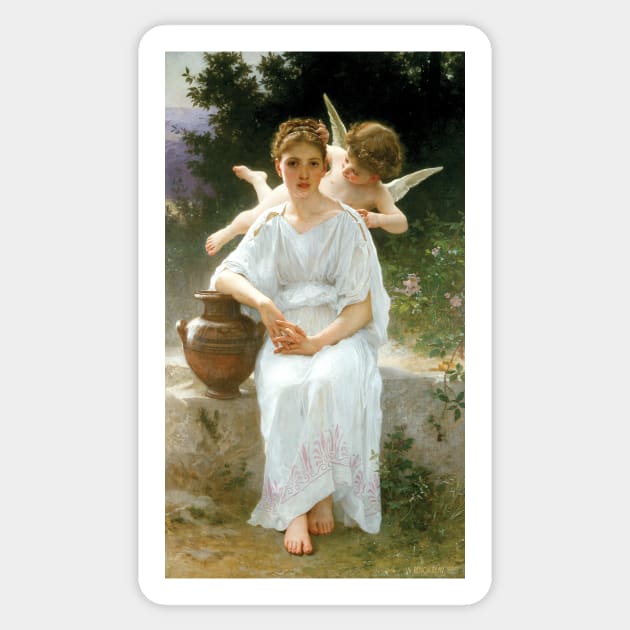 Whisperings of Love by Bouguereau Sticker by MasterpieceCafe